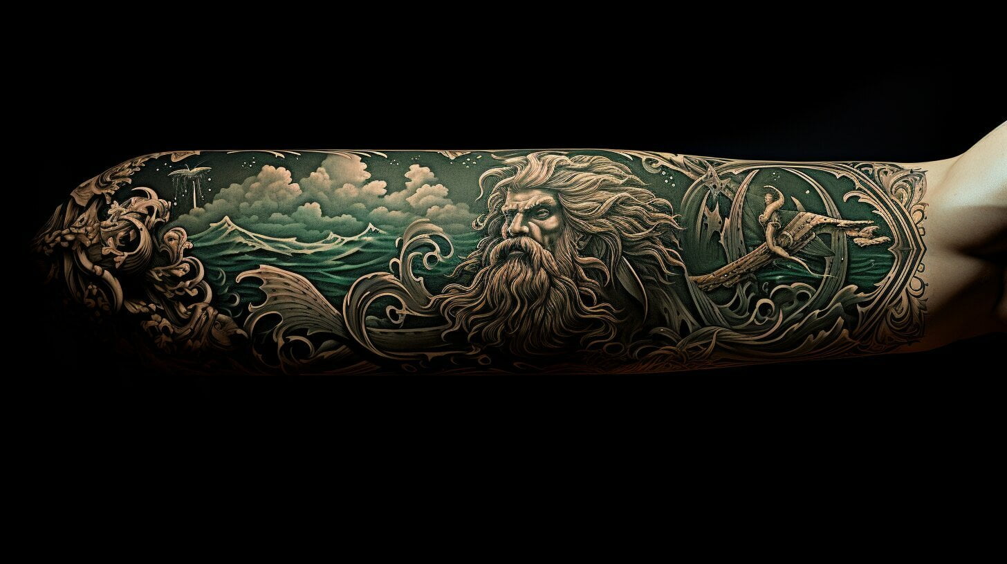 Poseidon  Neptune Tattoo  Joel Gordon Photography