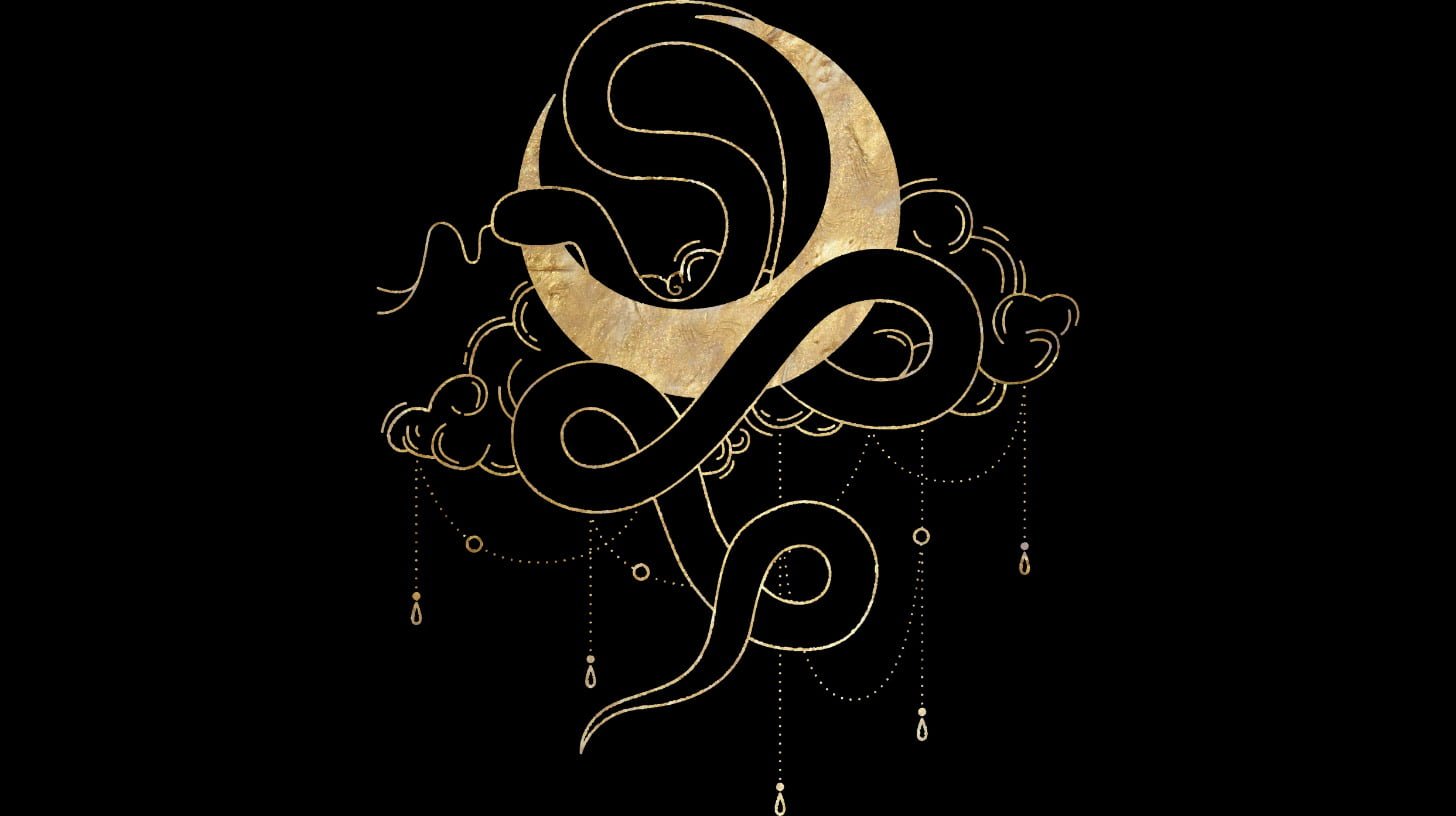 snake and moon tattoo meaning
