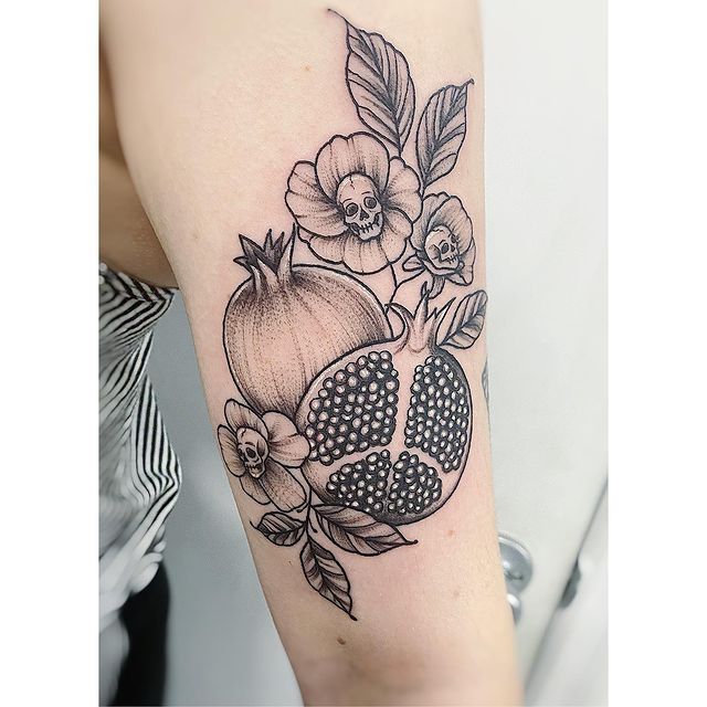 persephone tattoo upper arm